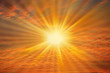 soleil dans ciel rouge
