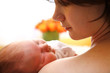 Photo: happy mother with newborn baby happy mother with newborn baby