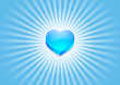 coeur flash bleu