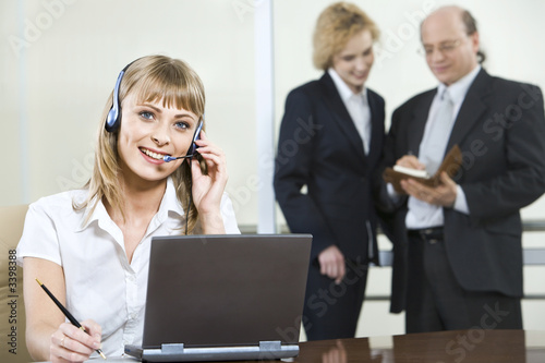 talking with client