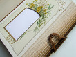 page fleurie d'album photo