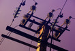 isolateurs sur pylone electrique