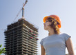 proud constructor in a helmet proud constructor in a helmet