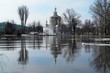 the orthodox temple is reflected in the spring river the orthodox temple is reflected in the spring river
