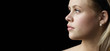 young woman with diamond and opel earings young woman with diamond and opel earings