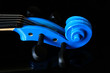 Blue violin scroll