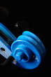 Blue violin scroll