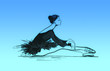 blue ballet dancer illustration