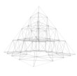 pyramid wire-frame pyramid wire-frame