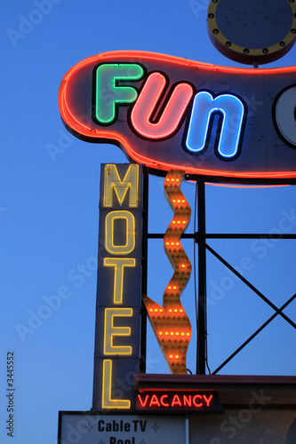 fun motel neon sign detail, las vegas, nevada, usa fun motel neon sign detail, las vegas, nevada, usa