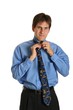 business man doing tie business man doing tie