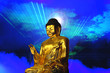 bouddha doré psychédélique