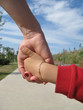 holding hands