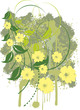 grunge floral background