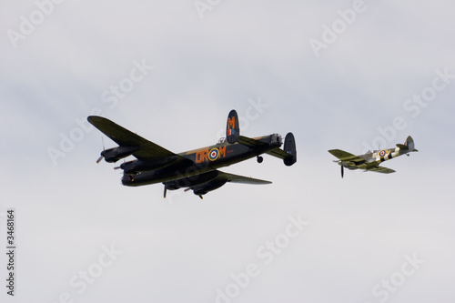 Photo: lancaster and spitfire lancaster and spitfire