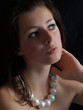 beautiful girl with pearls beautiful girl with pearls