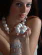 beautiful girl with pearls beautiful girl with pearls