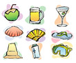 tropical vector icons 1