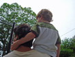 father and son - on my shoulders