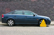 clamped car - wheel clamp
