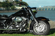 motorcycle near water
