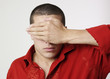 gesturing man