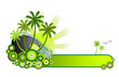 Foto: tropical beach banner-green tropical beach banner-green