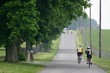Leisure ride on country road Leisure ride on country road