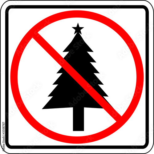 Illustration: christmas prohibited sign christmas prohibited sign