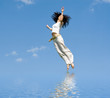 fly over sea