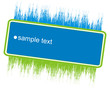 banner with grass ornaments banner with grass ornaments