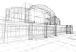 wireframe of office building