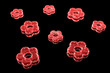 gemme fleur rouge fond noir gemme fleur rouge fond noir