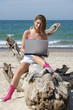 girl with laptop