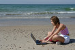 young women with laptop