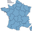 Carte des régions de France métropolitaine