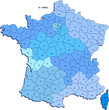 Carte des département de France métropolitaine