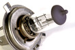 macro of car halogen bulb on white background