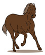 Running horse