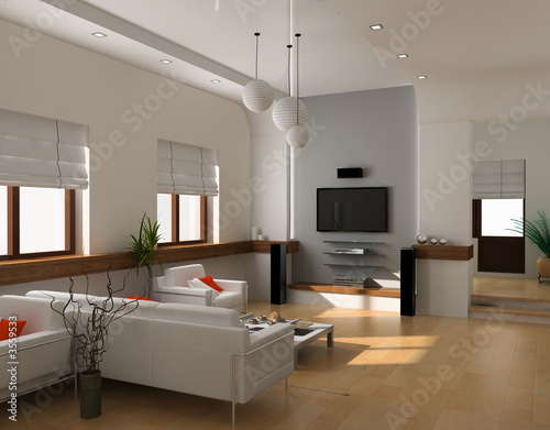 Contemporary Interior Designer on Modern Interior Design  Private Apartment 3d Rendering      Victor