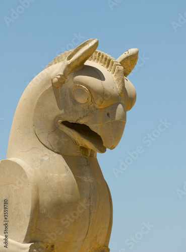 Griffin statue in an ancient city of Persepolis