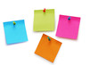 Sticker notes isolated  on the white background