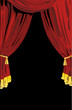 Open Red Theatrical Curtains