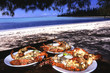 Langoustes au bord du lagon