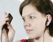 Mädchen mit Mp3-player