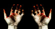 Hands in blood