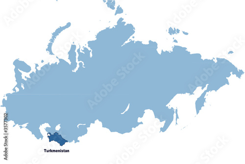 carte du Turkménistan