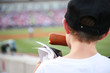 Corndog at the baseball game
