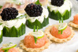 Plate full of delicious party snacks Plate full of delicious party snacks