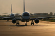 Airplanes on taxiway - great light!